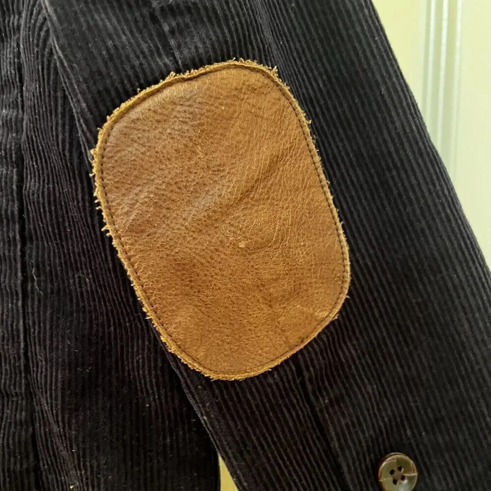 Janie and Jack School Bound Navy Blue Corduroy Blazer Elbow Patches Boys Size 3